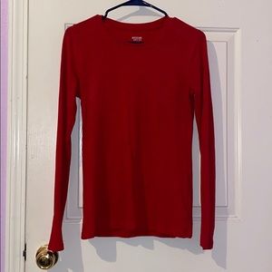 Red long sleeve shirt